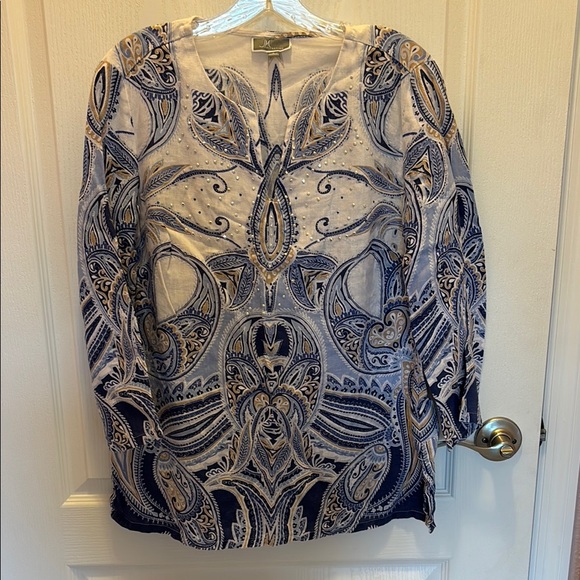 Alfred Dunner Tops - Alfred Dunner 100% linen tunic